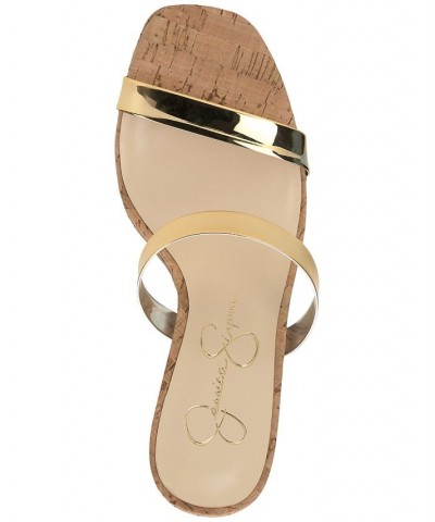 Women's Samhita Slip-On Platform Sandals Gold $47.96 Shoes