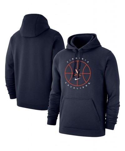 Men's Navy Virginia Cavaliers Basketball Icon Club Fleece Pullover Hoodie $29.70 Sweatshirt