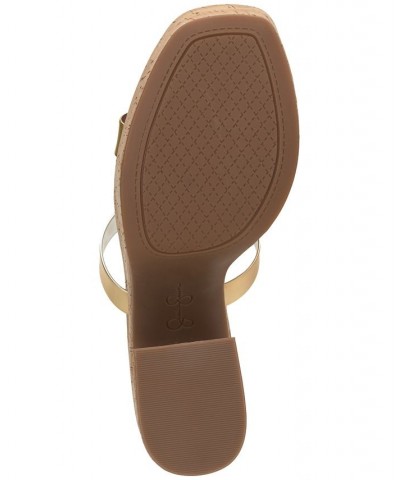 Women's Samhita Slip-On Platform Sandals Gold $47.96 Shoes