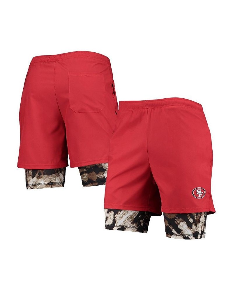 Men's Scarlet San Francisco 49ers Running Shorts $30.80 Shorts