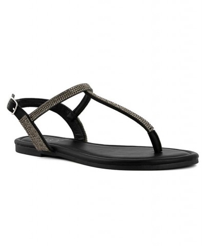 Women's Pedra Thong Sandals Black $27.00 Shoes