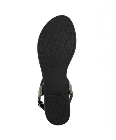 Women's Pedra Thong Sandals Black $27.00 Shoes