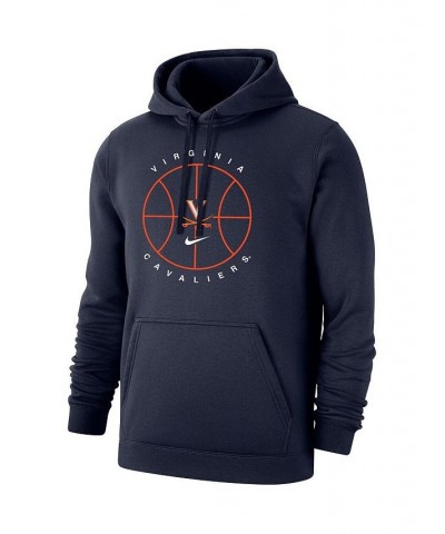 Men's Navy Virginia Cavaliers Basketball Icon Club Fleece Pullover Hoodie $29.70 Sweatshirt