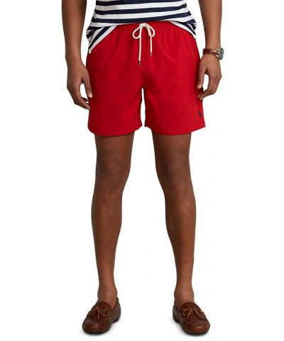 Men's 5-3/4-Inch Traveler Classic Swim Trunks Red $43.70 Swimsuits