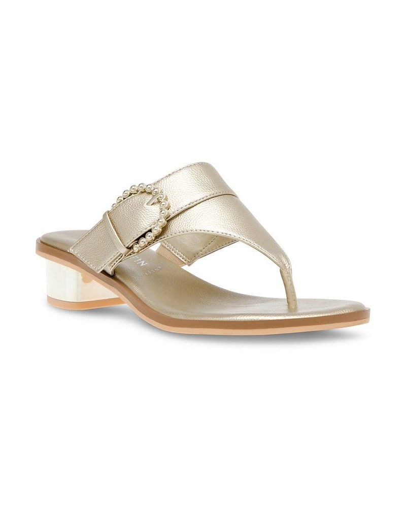 Women's Tillie Block Heel Sandal Silver $40.94 Shoes