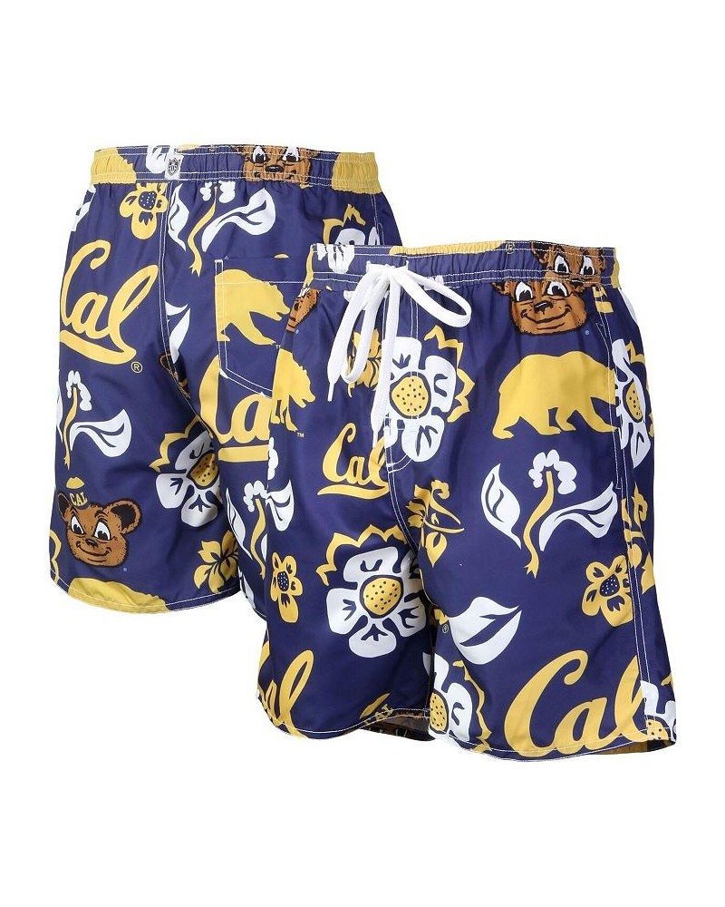 Men's Navy Cal Bears Floral Volley Logo Swim Trunks $28.70 Swimsuits