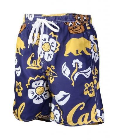 Men's Navy Cal Bears Floral Volley Logo Swim Trunks $28.70 Swimsuits