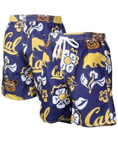 Men's Navy Cal Bears Floral Volley Logo Swim Trunks $28.70 Swimsuits