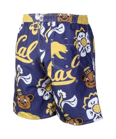 Men's Navy Cal Bears Floral Volley Logo Swim Trunks $28.70 Swimsuits