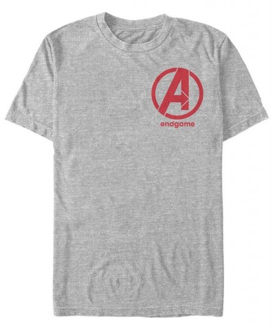 Marvel Men's Avengers Endgame Left Chest Logo Short Sleeve T-Shirt Gray $18.89 T-Shirts