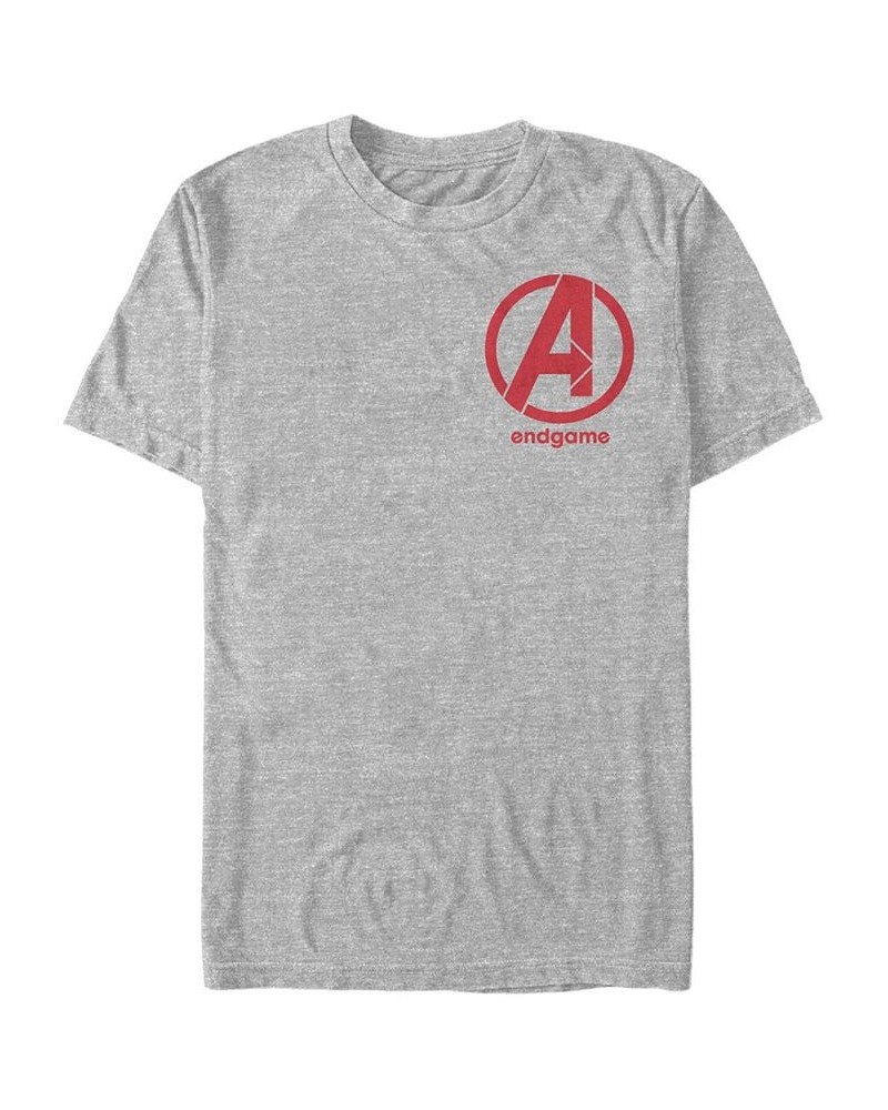 Marvel Men's Avengers Endgame Left Chest Logo Short Sleeve T-Shirt Gray $18.89 T-Shirts