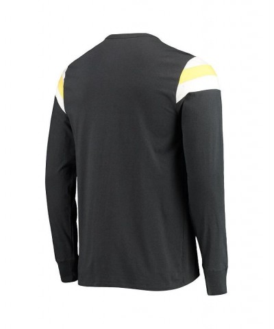 Men's Black Pittsburgh Steelers Franklin Rooted Long Sleeve T-shirt $20.21 T-Shirts