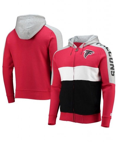 Men's Red, Black Atlanta Falcons Playoffs Color Block Full-Zip Hoodie $38.70 Sweatshirt