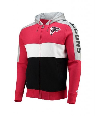 Men's Red, Black Atlanta Falcons Playoffs Color Block Full-Zip Hoodie $38.70 Sweatshirt