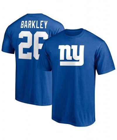 Men's Saquon Barkley Royal New York Giants Player Icon Name and Number T-shirt $19.79 T-Shirts