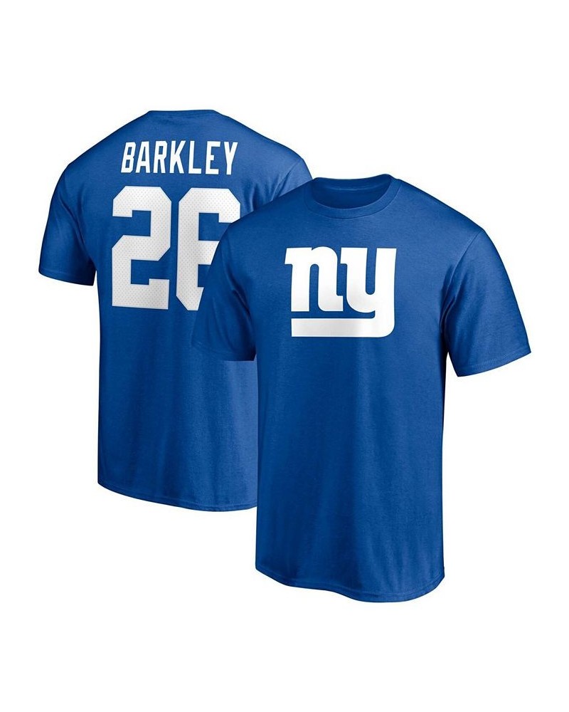 Men's Saquon Barkley Royal New York Giants Player Icon Name and Number T-shirt $19.79 T-Shirts