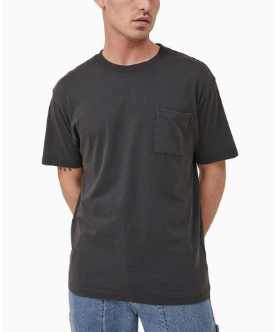 Men's Loose Fit Short Sleeve T-shirt Black $16.49 T-Shirts