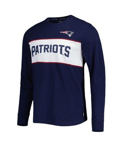 Men's Navy New England Patriots Peter Team Long Sleeve T-shirt $26.00 T-Shirts