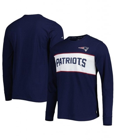 Men's Navy New England Patriots Peter Team Long Sleeve T-shirt $26.00 T-Shirts