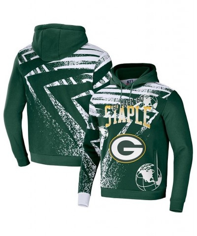 Men's NFL X Staple Hunter Green Green Bay Packers Team Slogan All Over Print Pullover Hoodie $38.49 Sweatshirt