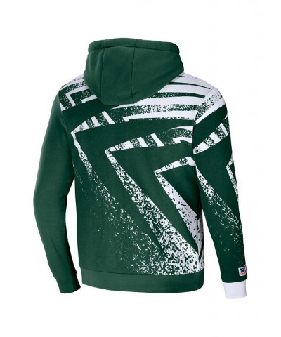 Men's NFL X Staple Hunter Green Green Bay Packers Team Slogan All Over Print Pullover Hoodie $38.49 Sweatshirt