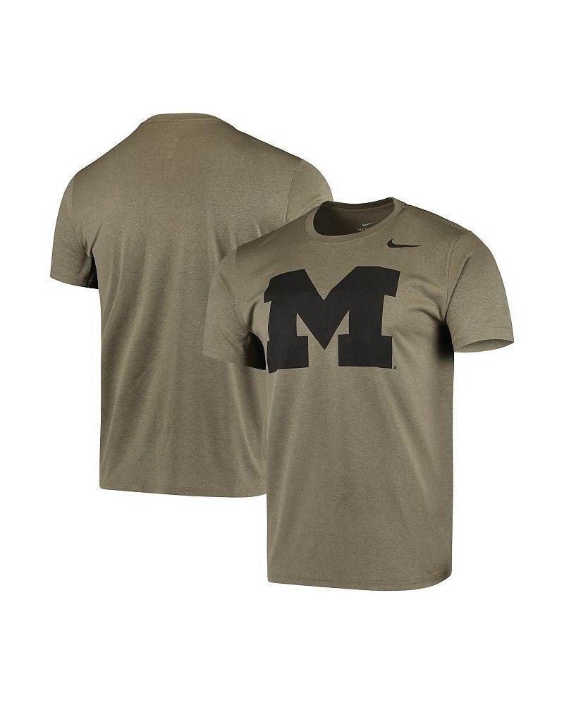 Men's Olive Michigan Wolverines Tonal Logo Legend Performance T-shirt $26.49 T-Shirts