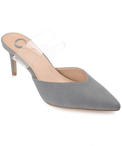 Women's Ollie Lucite Strap Heels Slate $39.90 Shoes