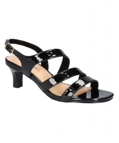 Women's Como Heeled Sandals Black Patent $40.50 Shoes