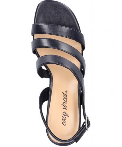 Women's Como Heeled Sandals Black Patent $40.50 Shoes