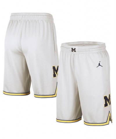 Men's Brand White Michigan Wolverines Replica Team Basketball Shorts $36.00 Shorts