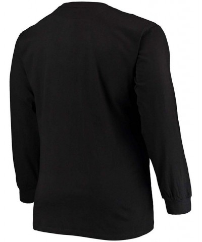 Men's Big and Tall Black Philadelphia Eagles Color Pop Long Sleeve T-shirt $21.99 T-Shirts