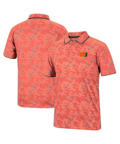 Men's Orange Miami Hurricanes Speedman Polo Shirt $29.69 Polo Shirts