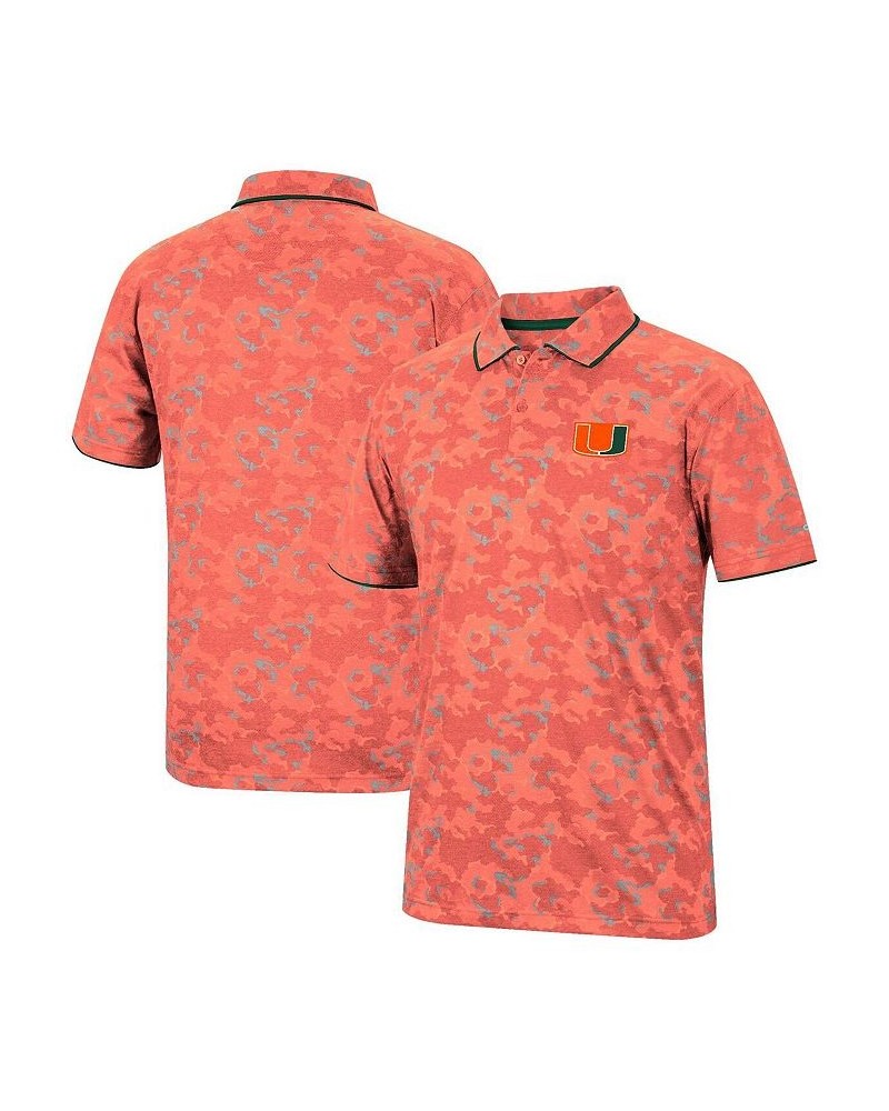 Men's Orange Miami Hurricanes Speedman Polo Shirt $29.69 Polo Shirts