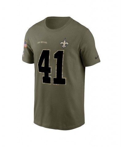 Men's Alvin Kamara Olive New Orleans Saints 2022 Salute To Service Name and Number T-shirt $18.06 T-Shirts