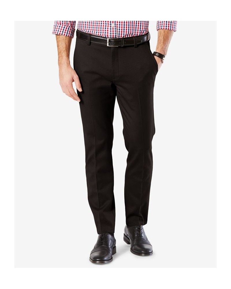 Men's Easy Slim Fit Khaki Stretch Pants Black $22.00 Pants