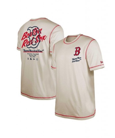 Men's Cream Boston Red Sox Team Split T-shirt $24.20 T-Shirts