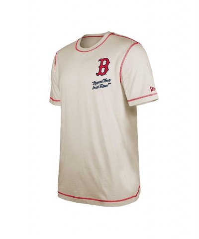 Men's Cream Boston Red Sox Team Split T-shirt $24.20 T-Shirts