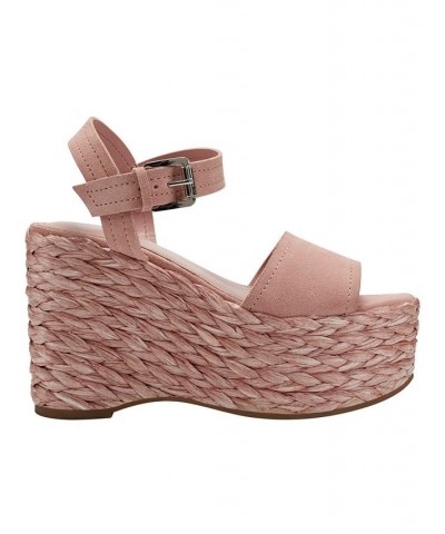 Women's Burian Espadrille Wedge Dress Sandals Pink $39.24 Shoes