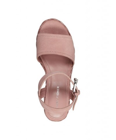 Women's Burian Espadrille Wedge Dress Sandals Pink $39.24 Shoes