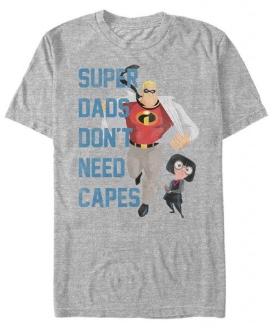 Pixar Men's The Incredibles Dads Don't Need Capes Short Sleeve T-Shirt Gray $14.70 T-Shirts