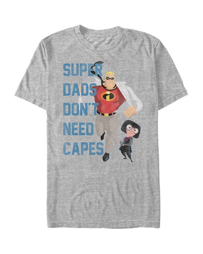 Pixar Men's The Incredibles Dads Don't Need Capes Short Sleeve T-Shirt Gray $14.70 T-Shirts