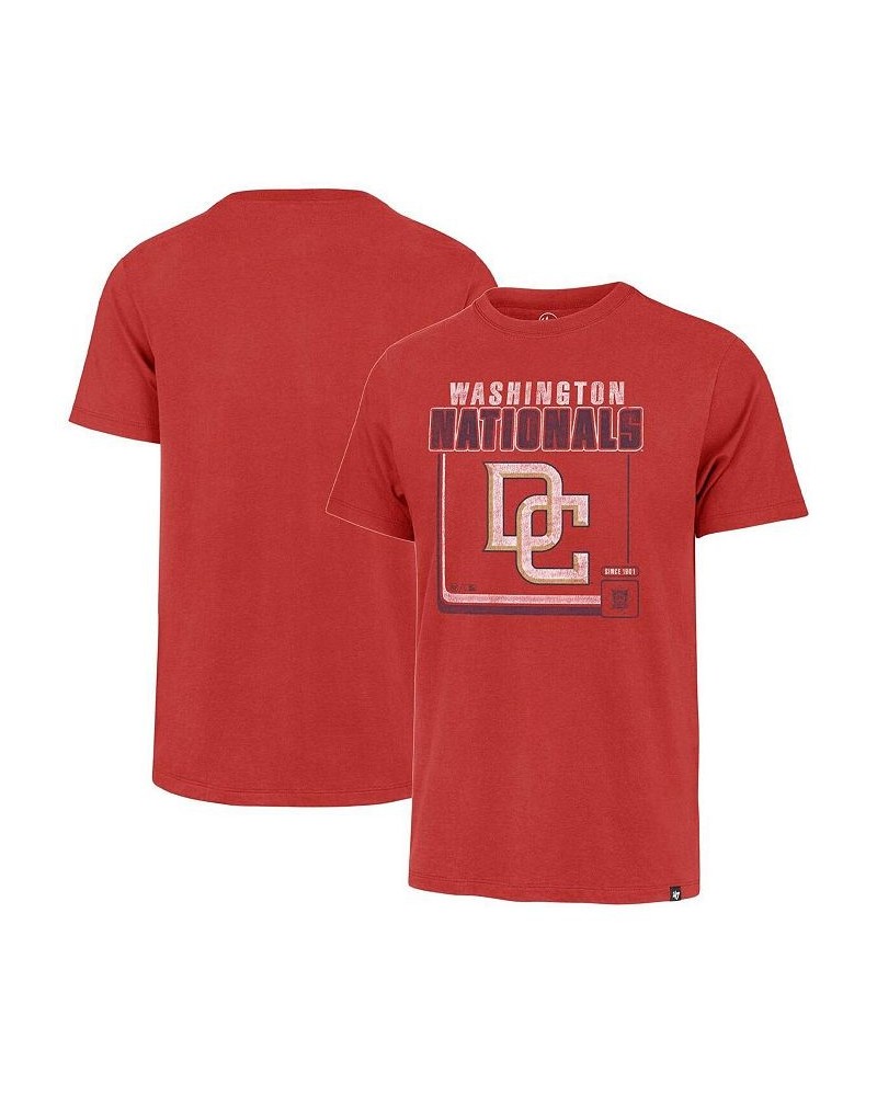 Men's Red Washington Nationals Borderline Franklin T-shirt $18.00 T-Shirts