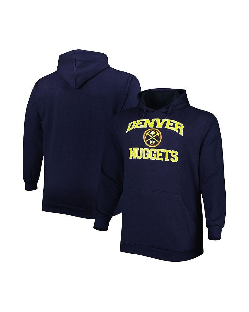 Men's Navy Denver Nuggets Big and Tall Heart and Soul Pullover Hoodie $40.00 Sweatshirt