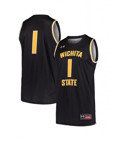 Men's Black 1 Wichita State Shockers Basketball Replica Jersey $38.70 Jersey