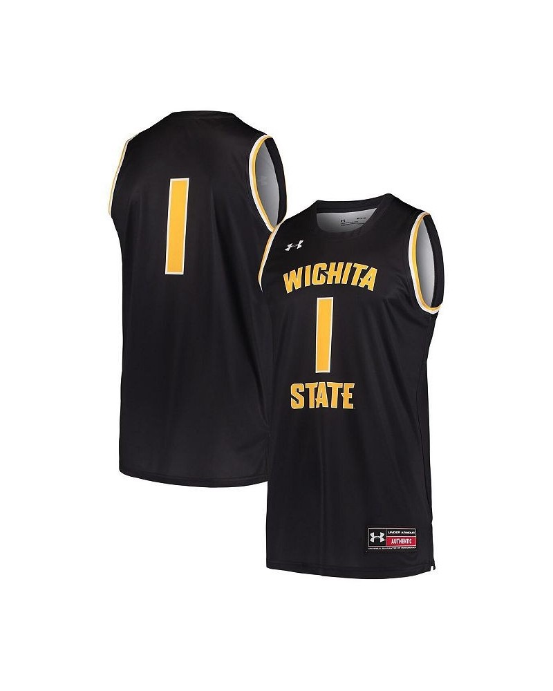 Men's Black 1 Wichita State Shockers Basketball Replica Jersey $38.70 Jersey