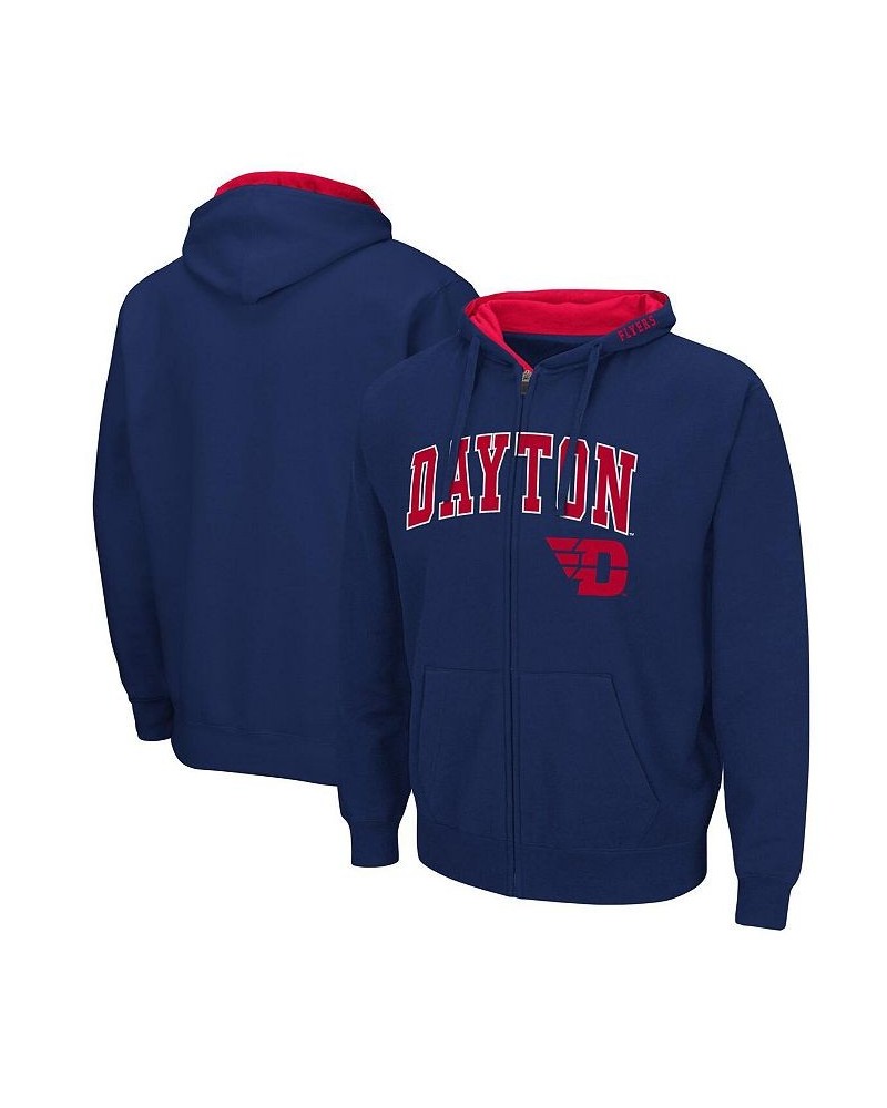 Men's Navy Dayton Flyers Arch Logo 3.0 Full-Zip Hoodie $26.78 Sweatshirt