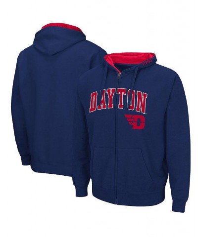 Men's Navy Dayton Flyers Arch Logo 3.0 Full-Zip Hoodie $26.78 Sweatshirt