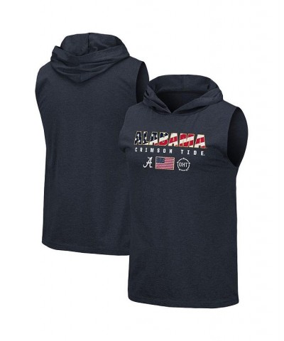 Men's Navy Alabama Crimson Tide OHT Military-Inspired Appreciation Americana Hoodie Sleeveless T-shirt $24.74 T-Shirts