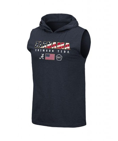 Men's Navy Alabama Crimson Tide OHT Military-Inspired Appreciation Americana Hoodie Sleeveless T-shirt $24.74 T-Shirts