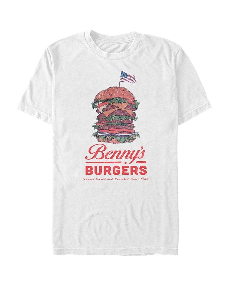 Men's Stranger Things Good Ol' Benny's Short Sleeve T-shirt White $18.19 T-Shirts